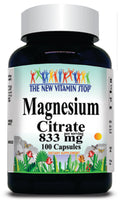 BUY 1 GET 2 FREE Magnesium Citrate 833mg 100 or 200 Capsules
