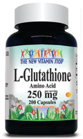 BUY 1 GET 2 FREE L-Glutathione Free Form 250mg 100 or 200 Capsules