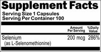 BUY 1 GET 2 FREE Selenium 200mcg 100 or 200 Capsules