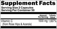 BUY 1 GET 2 FREE Buffered Vitamin C 1000mg 100 or 200 Capsules