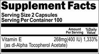 BUY 1 GET 2 FREE Vitamin E (Non-Oily) 268mg(400 IU) 200 Capsules