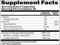 BUY 1 GET 2 FREE Borage Oil Concentrate Emulsified Dry 1000mg 200 Capsules