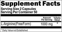 BUY 1 GET 2 FREE L-Arginine Free Form 1000mg 100 or 200 Capsules