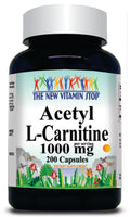 BUY 1 GET 2 FREE Acetyl L-Carnitine Free Form 1000mg 100 or 200 Capsules