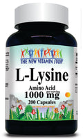 BUY 1 GET 2 FREE L-Lysine Free Form 1000mg 100 or 200 Capsules