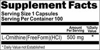 BUY 1 GET 2 FREE L-Ornithine Free Form 500mg 100 Capsules