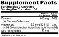 BUY 1 GET 2 FREE Calcium Carbonate 600mg + Vit D and Soy Iso 200 Capsules