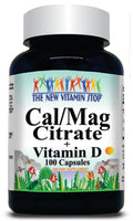 BUY 1 GET 2 FREE Calcium and Magnesium Citrate + Vitamin D 100 Capsules