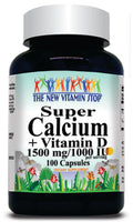 BUY 1 GET 2 FREE Super Calcium + Vitamin D 1500mg/1000IU 100 Capsules