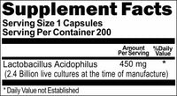 BUY 1 GET 2 FREE Probiotic Acidophilus (Keep Refrigerated) 450mg 200 Capsules