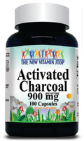 BUY 1 GET 2 FREE Activated Charcoal 900mg 100 or 200 Capsules