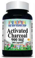 BUY 1 GET 2 FREE Activated Charcoal 900mg 100 or 200 Capsules
