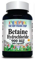 BUY 1 GET 2 FREE Betaine Hydrochloride 900mg 200 Capsules
