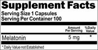 BUY 1 GET 2 FREE Melatonin 5mg 100 or 200 Capsules