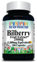 50% off Price Bilberry Extract Equivalent 1000mg 100 or 200 Capsules 1 or 3 Bottle Price