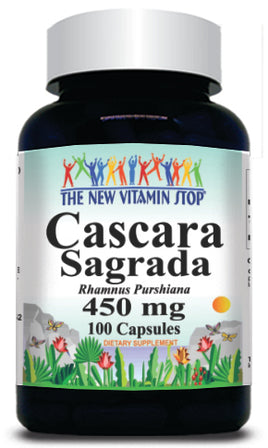 50% off Price Cascara Sagrada 450mg 100 Capsules 1 or 3 Bottle Price