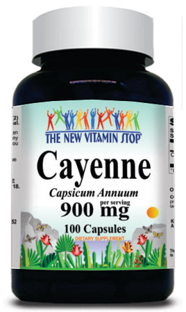 BUY 1 GET 2 FREE Cayenne 900mg 100 Capsules
