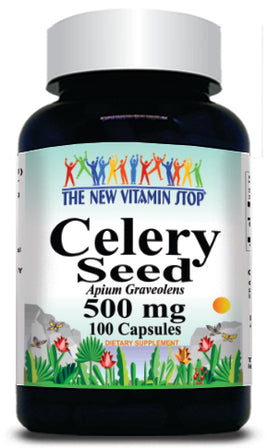 BUY 1 GET 2 FREE Celery Seed 500mg 100 or 200 Capsules