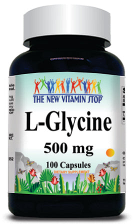 50% off Price L-Glycine Free Form 500mg 100 Capsules 1 or 3 Bottle Price