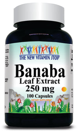 50% off Price Banaba Leaf Extract 250mg 100 Capsules 1 or 3 Bottle Price