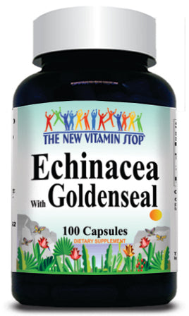 BUY 1 GET 2 FREE Echinacea with Goldenseal 450mg 100 or 200 Capsules