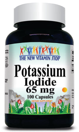 BUY 1 GET 2 FREE Potassium Iodide 65mg 100 or 200 Capsules