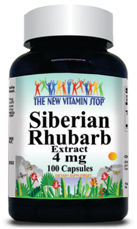 BUY 1 GET 2 FREE Siberian Rhubarb Extract 4mg 100 or 200 Capsules