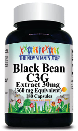 BUY 1 GET 2 FREE Black Bean C3G Extract Equivalent 360mg 180 Capsules