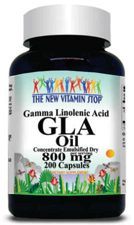 50% off Price GLA (Gamma Linolenic Acid) 800mg 200 Capsules 1 or 3 Bottle Price