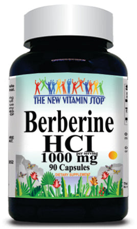 BUY 1 GET 2 FREE Berberine HCI 1000mg 90 or 180 Capsules