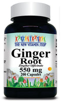 50% off Price Ginger Root 550mg 200 Capsules 1 or 3 Bottle Price