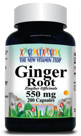 BUY 1 GET 2 FREE Ginger Root 550mg 200 Capsules