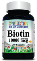 50% off Price Biotin 10000mcg 100 or 200 Capsules 1 or 3 Bottle Price