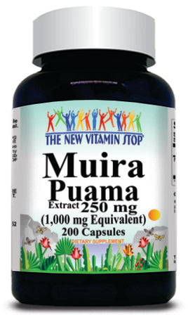 BUY 1 GET 2 FREE Muira Puama Extract Equivalent 1000mg 200 Capsules