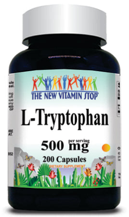 BUY 1 GET 2 FREE L-Tryptophan 500mg 200 Capsules