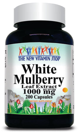 50% off Price White Mulberry Leaf Extract 1000mg 200 Capsules 1 or 3 Bottle Price