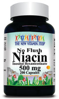 50% off Price No Flush Niacin 500mg 200 Capsules 1 or 3 Bottle Price