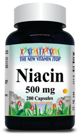 BUY 1 GET 2 FREE Niacin 500mg 200 Capsules