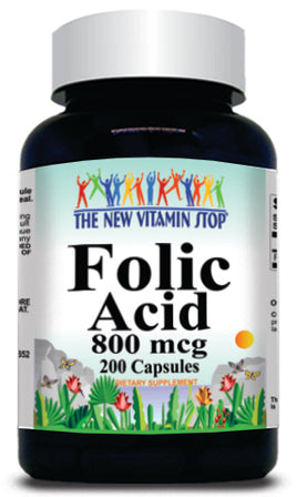 50% off Price Folic Acid 800mcg 200 Capsules 1 or 3 Bottle Price