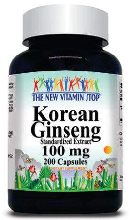 BUY 1 GET 2 FREE Korean Ginseng Standardized Extract 100mg  200 Capsules