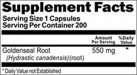 50% off Price Goldenseal Root 550mg 200 Capsules 1 or 3 Bottle Price