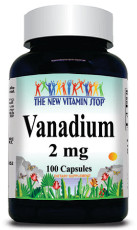 50% off Price Vanadium 2mg 100 or 200 Capsules 1 or 3 Bottle Price