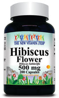 50% off Price Hibiscus Flower 500mg 200 Capsules 1 or 3 Bottle Price