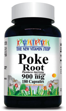 BUY 1 GET 2 FREE Poke Root 900mg 180 Capsules