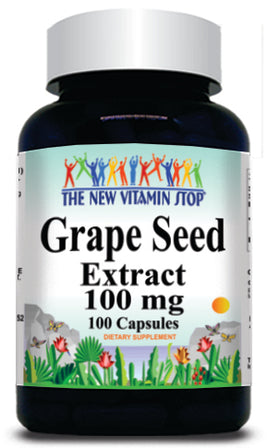 BUY 1 GET 2 FREE Grapeseed Extract 100mg 100 or 200 Capsules