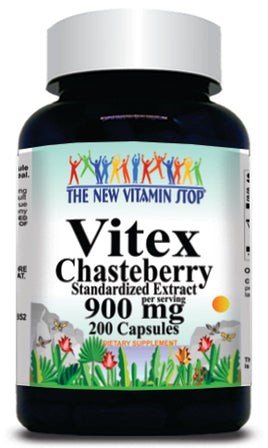 50% off Price Vitex Chasteberry Standardized Extract 900mg 200 Capsules 1 or 3 Bottle Price