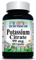 50% off Price Potassium Citrate 99mg 200 Capsules 1 or 3 Bottle Price