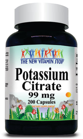 50% off Price Potassium Citrate 99mg 200 Capsules 1 or 3 Bottle Price