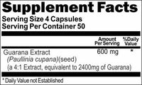 50% off Price Super Guarana Extract Equivalent 2400mg 200 Capsules 1 or 3 Bottle Price