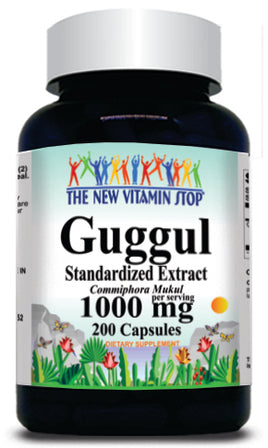 BUY 1 GET 2 FREE Guggul Standardized Extract 1000mg 200 Capsules